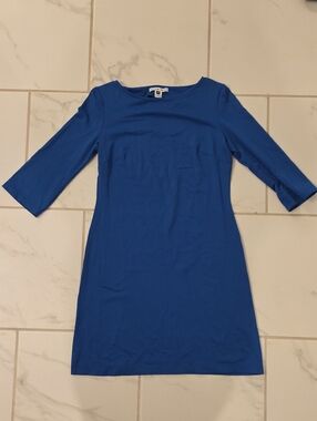 Women's Royal Blue XS Long Sleeve Sheath Dress